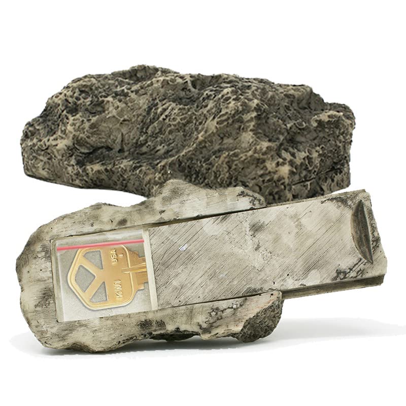 PANGAEA (Type-A (Black), 1 Pack) Fake Rock - Looks Stone - Safe for Outdoor Outdoor Secret Safe Box for Keys, Fake Stone Rock Yard House Accessories - Image 1